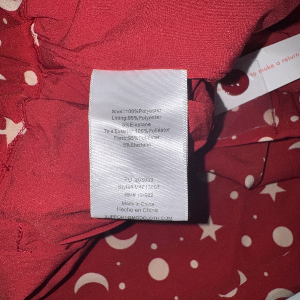 Modcloth Skirt Red Moon & Stars Large Whimsigoth Witch Cottage Core NWT - Picture 13 of 16